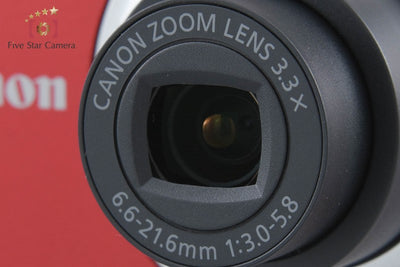 【中古】Canon キヤノン PowerShot A495 レッド コンパクトデジタルカメラ