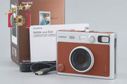 【中古】FUJIFILM 富士フイルム instax Mini Evo ブラウン インスタントカメラ 元箱付き