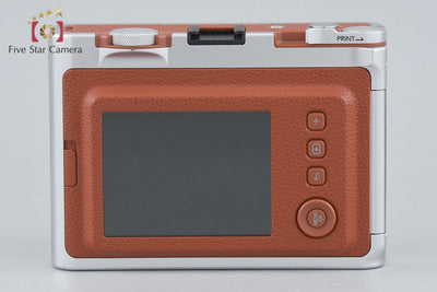 【中古】FUJIFILM 富士フイルム instax Mini Evo ブラウン インスタントカメラ 元箱付き