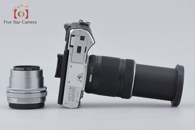 【中古】OLYMPUS オリンパス OM-D E-M10 Mark III EZ ダブルズームキット シルバー シャッター回数僅少