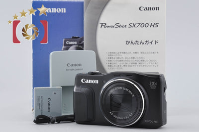 【中古】Canon キヤノン PowerShot SX700 HS ブラック コンパクトデジタルカメラ 元箱付き