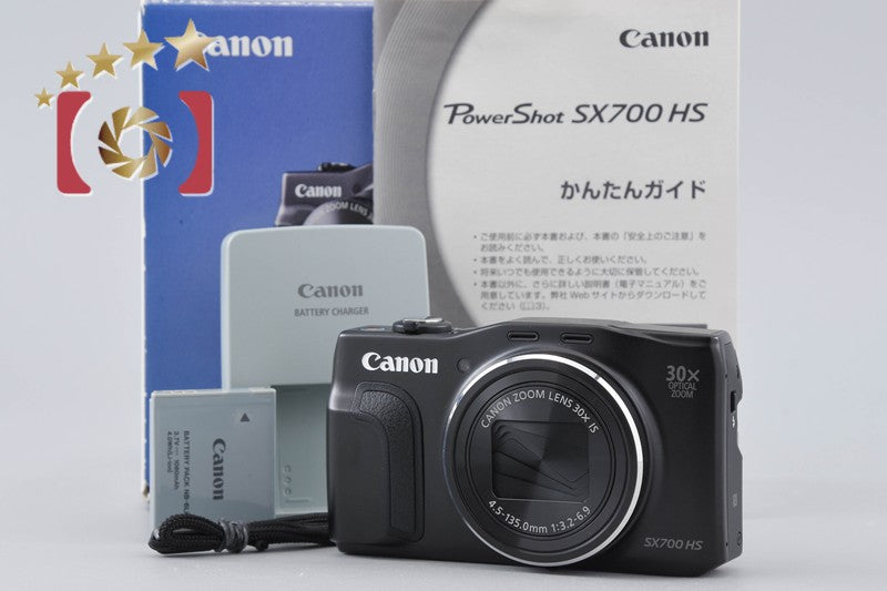【中古】Canon キヤノン PowerShot SX700 HS ブラック コンパクトデジタルカメラ 元箱付き