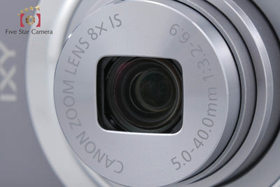【中古】Canon キヤノン IXY 130 グレー コンパクトデジタルカメラ 元箱付き