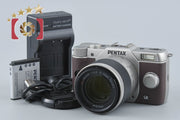 【中古】PENTAX ペンタックス Q10 シルバーブラウン + SMC 15-45mm f/2.8 ED IF 06 TELEPHOTO ZOOM シャッター回数僅少