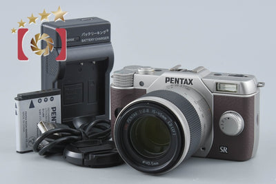 【中古】PENTAX ペンタックス Q10 シルバーブラウン + SMC 15-45mm f/2.8 ED IF 06 TELEPHOTO ZOOM シャッター回数僅少