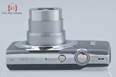 【中古】Canon キヤノン IXY 130 グレー コンパクトデジタルカメラ 元箱付き