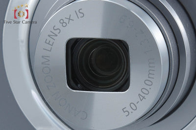 【中古】Canon キヤノン IXY 130 グレー コンパクトデジタルカメラ 元箱付き