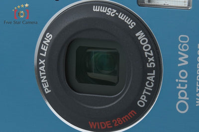 【中古】PENTAX ペンタックス Optio W60 オーシャンブルー コンパクトデジタルカメラ