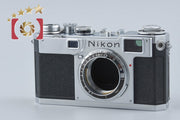 【中古】Nikon ニコン S2 後期 黒ダイヤル レンジファインダーフィルムカメラ