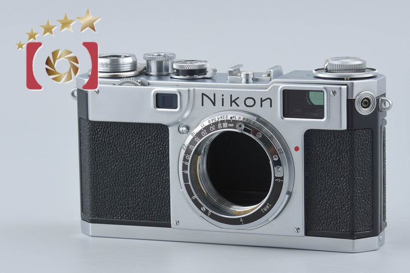 【中古】Nikon ニコン S2 後期 黒ダイヤル レンジファインダーフィルムカメラ