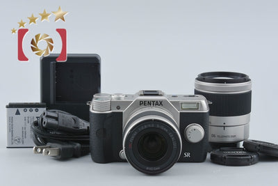 【中古】PENTAX ペンタックス Q10 ダブルズームレンズキット シルバー シャッター回数僅少