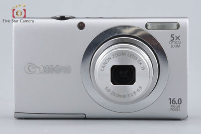 【中古】Canon キヤノン PowerShot A2400 IS シルバー コンパクトデジタルカメラ