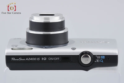 【中古】Canon キヤノン PowerShot A2400 IS シルバー コンパクトデジタルカメラ