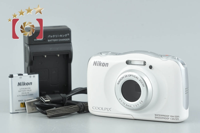 【中古】Nikon ニコン COOLPIX S33 ホワイト コンパクトデジタルカメラ