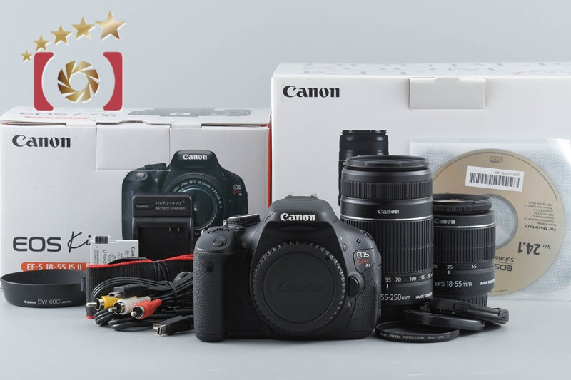 【中古】Canon キヤノン EOS Kiss X5 ダブルズームレンズキット シャッター回数僅少 元箱付き