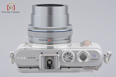【中古】OLYMPUS オリンパス PEN E-PL8 14-42mm EZ レンズキット ホワイト シャッター回数僅少