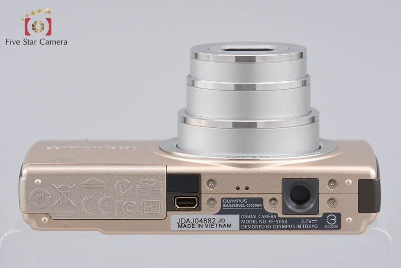 中古】OLYMPUS オリンパス FE-5050 ゴールド コンパクトデジタルカメラ