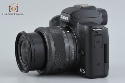 【中古】Canon キヤノン EOS Kiss M EF-M 15-45 IS STM レンズキット ブラック
