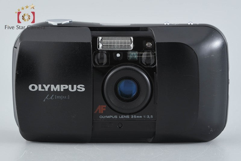 中古】OLYMPUS オリンパス μ[mju:] ブラック コンパクトフィルムカメラ