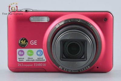 【中古】GE ゼネラル・エレクトリック E1480W レッド コンパクトデジタルカメラ