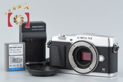 【中古】OLYMPUS オリンパス PEN E-P5 シルバー ミラーレス一眼カメラ シャッター回数僅少
