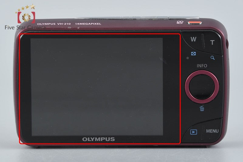 中古】OLYMPUS オリンパス VH-210 レッド コンパクトデジタルカメラ