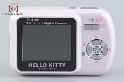 【中古】KFE JAPAN ケイエフイージャパン Hello Kitty DC500 ピンク コンパクトデジタルカメラ 元箱付き