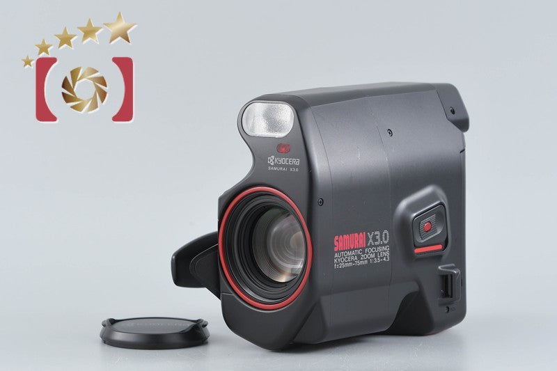中古】KYOCERA 京セラ SAMURAI X3.0 レッド コンパクトフィルムカメラ