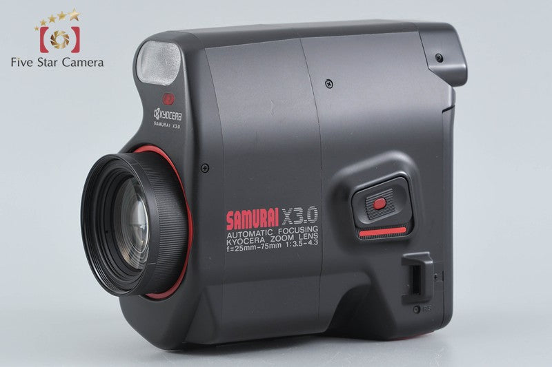 中古】KYOCERA 京セラ SAMURAI X3.0 レッド コンパクトフィルムカメラ
