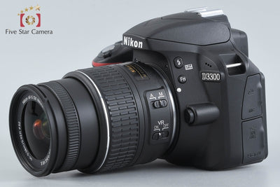 【中古】Nikon ニコン D3300 18-55 VR II レンズキット ブラック シャッター回数僅少