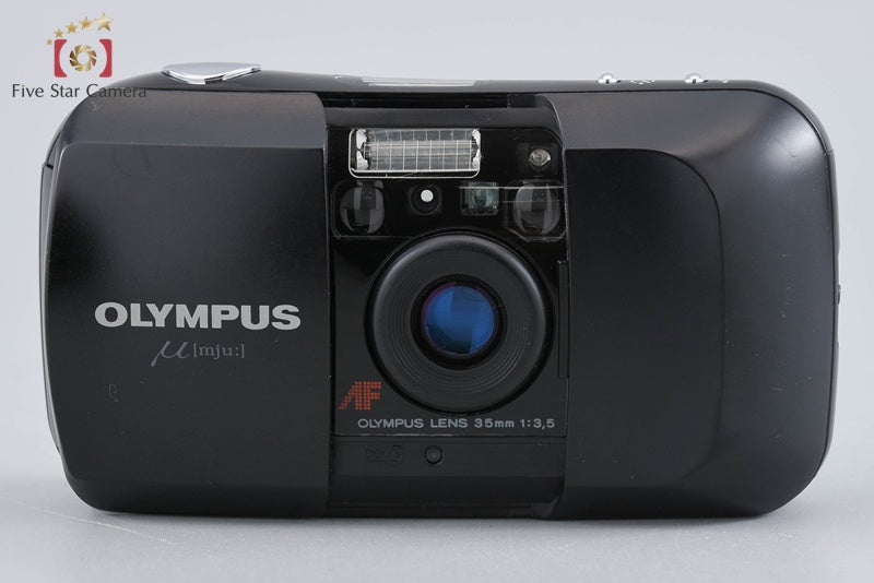 中古】OLYMPUS オリンパス μ[mju:] ブラック コンパクトフィルムカメラ