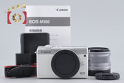 【中古】Canon キヤノン EOS M100 EF-M 15-45 IS STM レンズキット ホワイト