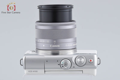 【中古】Canon キヤノン EOS M100 EF-M 15-45 IS STM レンズキット ホワイト