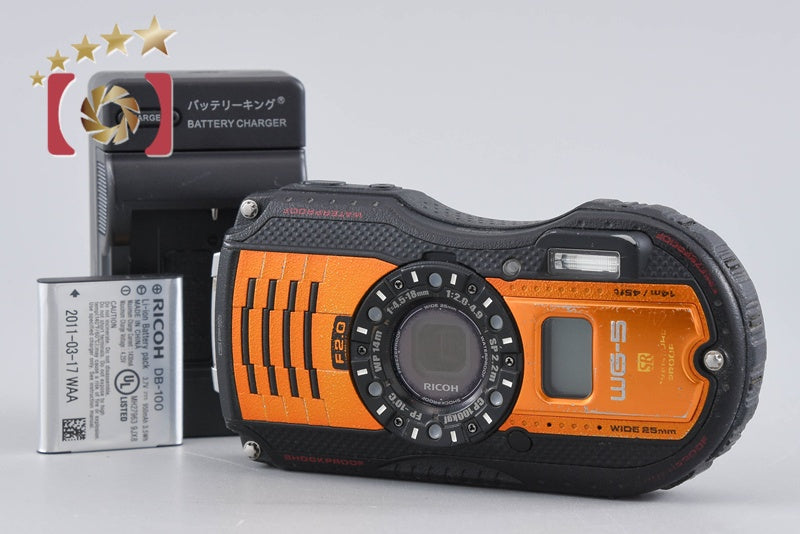 【中古】RICOH リコー PENTAX ペンタックス WG-5 GPS オレンジ 防水デジタルカメラ