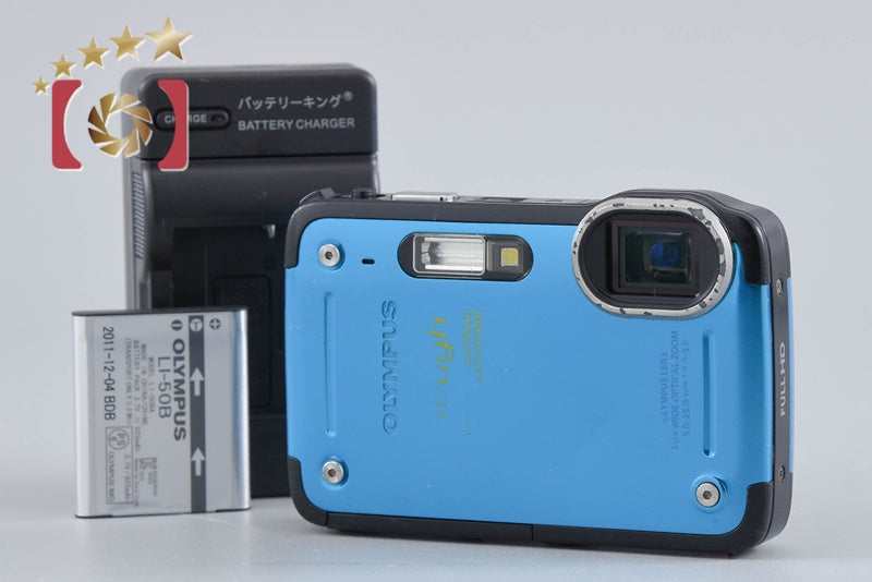 【中古】OLYMPUS オリンパス TOUGH TG-620 ブルー コンパクトデジタルカメラ シャッター回数僅少