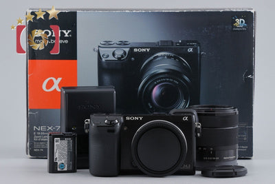 【中古】SONY ソニー α NEX-7 ズームレンズキット ブラック シャッター回数僅少 元箱付き 多言語対応