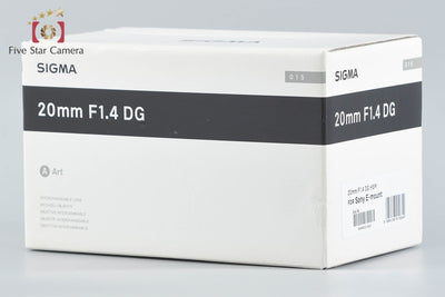 【中古】SIGMA シグマ Art 20mm f/1.4 DG HSM ソニーEマウント用 元箱付き