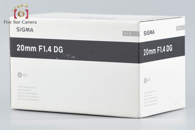 【中古】SIGMA シグマ Art 20mm f/1.4 DG HSM ソニーEマウント用 元箱付き