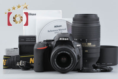【中古】Nikon ニコン D5500 ブラック ダブルズームキット シャッター回数僅少