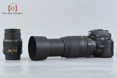 【中古】Nikon ニコン D5500 ブラック ダブルズームキット シャッター回数僅少