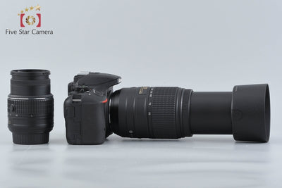 【中古】Nikon ニコン D5500 ブラック ダブルズームキット シャッター回数僅少
