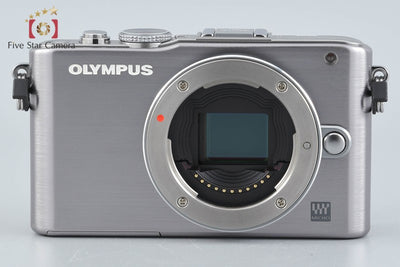 【中古】OLYMPUS オリンパス PEN Lite E-PL3 ダブルズームレンズキット シルバー シャッター回数僅少