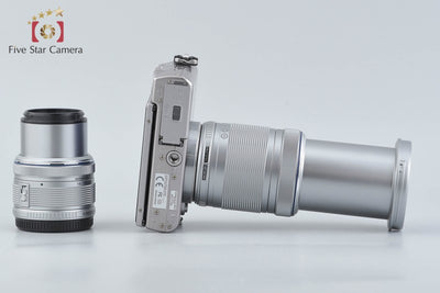 【中古】OLYMPUS オリンパス PEN Lite E-PL3 ダブルズームレンズキット シルバー シャッター回数僅少