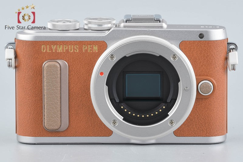 中古】OLYMPUS オリンパス PEN E-PL8 ダブルズームキット ブラウン