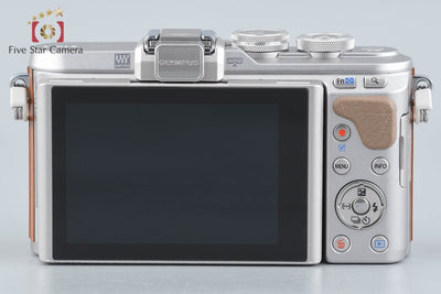 【中古】OLYMPUS オリンパス PEN E-PL8 ダブルズームキット ブラウン シャッター回数僅少