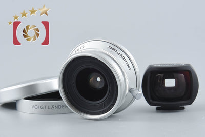 【中古】Voigtlander フォクトレンダー SNAPSHOT-SKOPAR 25mm f/4 MC シルバー L39 ライカスクリューマウント + 25mm ビューファインダー