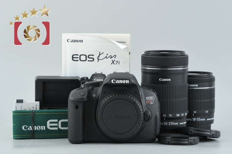 【中古】Canon キヤノン EOS Kiss X7i ダブルズームキット