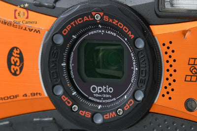 【中古】RICOH リコー PENTAX ペンタックス Optio WG-1 GPS シャイニーオレンジ 防水アクションカメラ