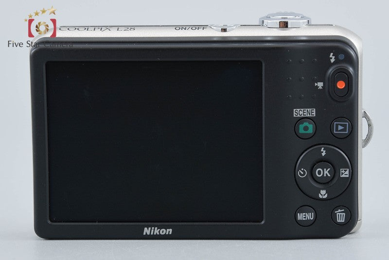 み*様 Nikon COOLPIX Ｌ28 ジャンク 中古】Nikon ニコン COOLPIX L28 シルバー コンパクトデジタルカメラ