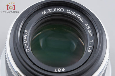 【中古】OLYMPUS オリンパス M.ZUIKO DIGITAL 45mm f/1.8 シルバー 元箱付き